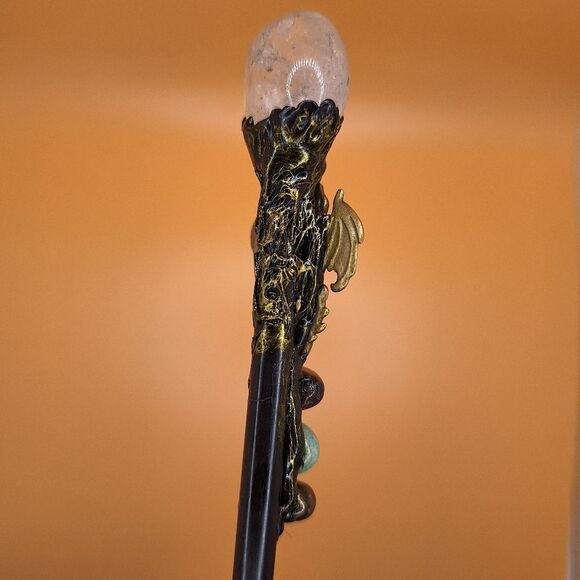 Dragon stone wand magic wielder cosplay accessory spell casting crystal quar… - Picture 9 of 10